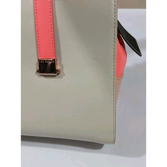 New Ted Baker London Rosane Tote Bag Purse Cream Orange Gold Classy $425 - Picture 3 of 11